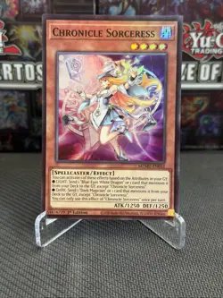 YuGiOh! Chronicle Sorceress - Super Rare 1st Edition (MZMU-EN032) - Image 1