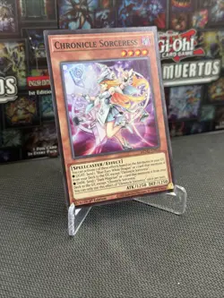 YuGiOh! Chronicle Sorceress - Super Rare 1st Edition (MZMU-EN032) - Image 3