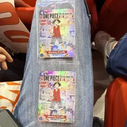 One Piece College Basketball US Voyage Monkey D. Luffy Holo Cards Lot (2) - Image 1