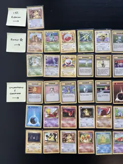 Pokemon 1st Gen Vintage WOTC 44 Card Lot: 1st Edition, 16 Rares - READ DESCRIPTI - Image 2