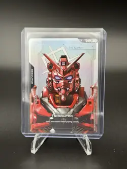 Red Gundam (R-013 C+) (Resource Holo)- Dual Impact - Gundam Card Game Bandai - Image 1