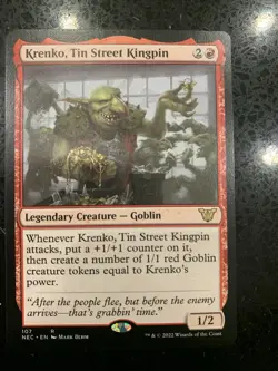 Krenko, Tin Street Kingpin MTG 107 NEC Commander: Kamigawa: Neon Dynasty Magic - Image 1
