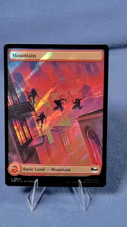 Surge Foil TMNT Full Art Mountain Land Magic the Gathering Mtg 308 NM C - Image 1