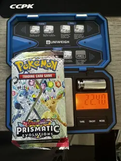 Heavy 22.40g Pokemon TCG Prismatic Evolutions Booster Pack ✅ potential god packU - Image 1