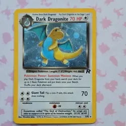 Pokemon TCG Dark Dragonite Team Rocket Holo Rare Unlimited 5/82 70HP 2000 - Image 1