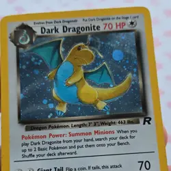 Pokemon TCG Dark Dragonite Team Rocket Holo Rare Unlimited 5/82 70HP 2000 - Image 2
