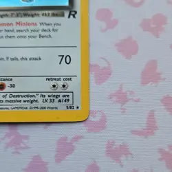 Pokemon TCG Dark Dragonite Team Rocket Holo Rare Unlimited 5/82 70HP 2000 - Image 3