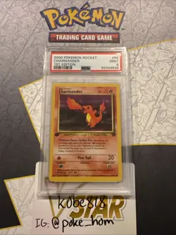 Pokemon TCG: Rocket 1st Edition Charmander PSA 9 MINT - Image 1