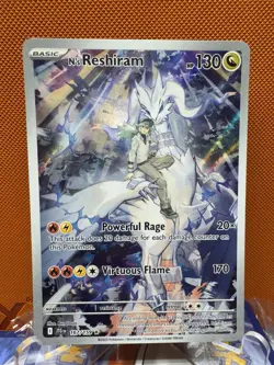 2025 Pokemon Journey Together N's Reshiram Illustration IR 167/159 NM 1412 - Image 1