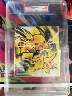 POP 9!! PSA 10 Pikachu Raichu Art 4 Shikishi Art Board Pokemon *see Description - Image 1