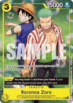 Roronoa Zoro OP10-113 Promo - Learn To Play Together Event One Piece English TCG - Image 1