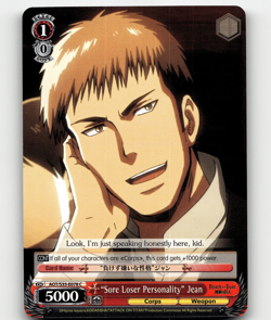 Weiss Schwarz - "Sore Loser Personality" Jean - Attack on Titan - Image 1