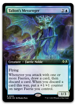 Talion's Messenger (Extended Art) #335 (Foil) NM Wilds of Eldraine WOE Magic MTG - Image 1