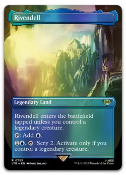 Rivendell (Borderless) (Surge Foil) #755 (NM) Lord of the Rings LTR Magic MTG - Image 1