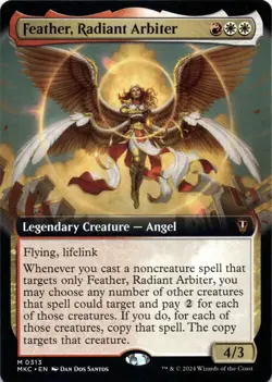 Feather, Radiant Arbiter EXTENDED ART MKC Magic MTG NM - Image 1