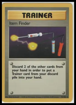 Pokemon TCG Base Set Item Finder #074/102 Rare Trainer - Image 1