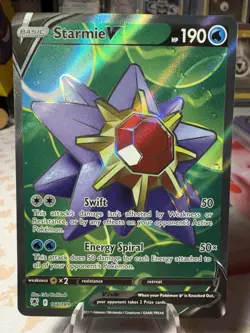 Starmie V (Full Art) #166/189 Pokemon SWSH10: Astral Radiance 2022 NM 🔥 - Image 1