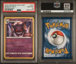 2022 POKEMON SWSH BLACK STAR PROMO | PRERELEASE GENGAR-HOLO 241 PSA 10 GEM MT - Image 3