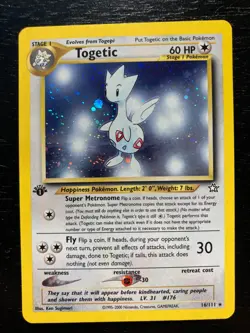 Pokemon Neo Genesis RARE 1st Edition Holo Togetic 16/111. EX/Near-Mint Cond - Image 1