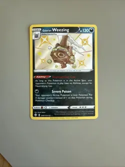 Pokemon Galarian Weezing SV077/SV122 Shining Fates: Shiny Vault Holo Rare - NM - Image 1