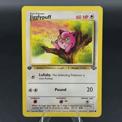 Pokemon Jigglypuff 54/64 - NM - 1999 1st Edition Jungle - Common - Image 1