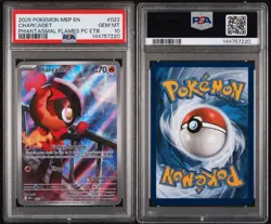 2025 POKEMON PHANTASMAL FLAMES POKEMON CENTER ETB #022 CHARCADET PSA 10 - Image 3