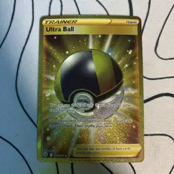 Pokemon TCG Ultra Ball 186/172 SWSH Brilliant Stars Secret Rare Gold NM - Image 1
