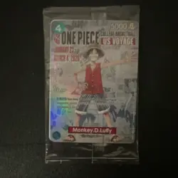 Bandai Namco One Piece CCG Monkey.D.Luffy US Voyage Promo Holo Card P-055 - Image 1
