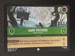 Disney Lorcana Winterspell Game Preserve - Protected Land Cold Foil 102/204 NM - Image 1