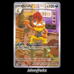 Scrafty 139/086 - 2025 White Flare Illustration Rare Holo - Pokemon Card (NM) - Image 1