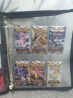 10x Booster Pack Binder Sheets For Storing Trading Card Game Packs Holds 6 Packs - Image 2