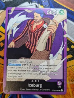 Iceburg - Leader - OP03-058 - One Piece Card Game - Pillars of Strength - Image 1