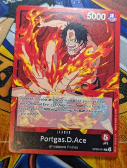 Portgas.D.Ace OP03-001 L One Piece Card Game Pillars of Strength - Image 1