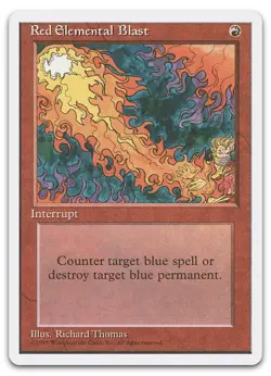 Red Elemental Blast (NM) Fourth Edition 4ED Magic MTG - Image 1