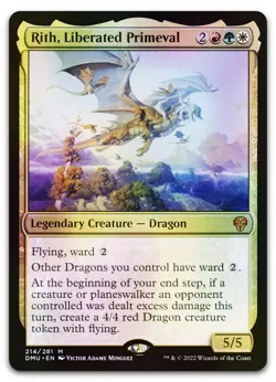 Rith, Liberated Primeval #214 (Foil) (NM) Dominaria United DMU Magic MTG - Image 1
