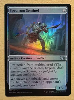 MTG Spectrum Sentinel Magic The Gathering Foil Card, Brother’s War - Image 1