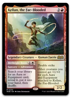 Kellan, the Fae-Blooded #230 (Foil) (NM) Wilds of Eldraine WOE Magic MTG - Image 1