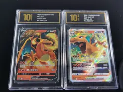 Pokemon TCG Chinese Charizard 004-005/127 Pyxis Gold 10 - Image 1