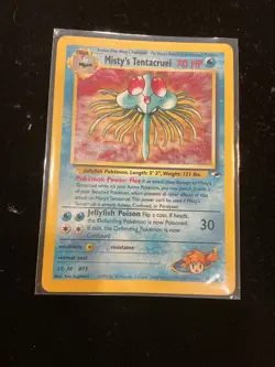 Pokemon TCG Misty's Tentacruel Holo Rare Card 10/132 Gym Heroes - Image 1