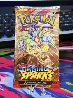 Pokemon Surging Sparks Booster Pack - 10 Cards / Pack - Random Art - SEALED - Image 1
