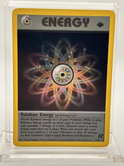 Rainbow Energy 1st Edition 17/82 Team Rocket Holo Rare 2000 - Pokemon Card - Image 2