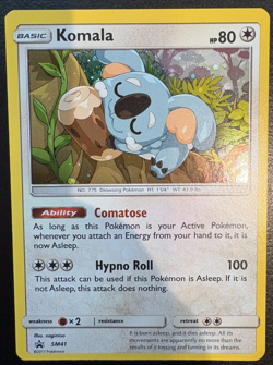 Pokemon TCG Komala SM41 Black Star Promo Holo NM/LP - Image 1