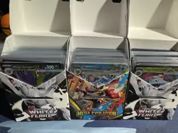 220 Card Lot Scarlet & Violet + Mega Evolution Double Rare Ex Pokemon Cards - Image 1