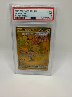 Pikachu ex 179/131 Hyper Rare Pokemon Prismatic Evolutions Holo - PSA 7 - Image 1