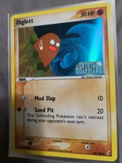 Pokemon Crystal Guardians Diglett Reverse Holo 50/100 NM Stamped 2006 - Image 2