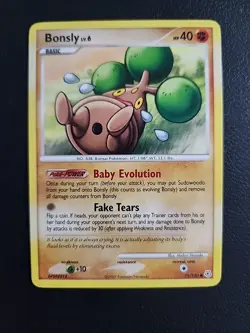 Bonsly - 71/130 - 2007 Diamond & Pearl Pokemon Card - NM - Image 1