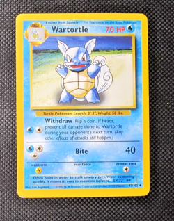 Wartortle 42/102 Base Set Pokemon Card NM - LP WotC - Image 1