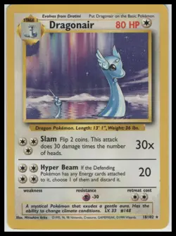 Pokemon TCG Base Set Dragonair #018/102 Non-Holo Rare - Image 1