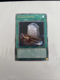 Foolish Burial Quarter Century Secret Rare Card RA02-EN049 1st Edition - Image 1