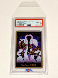One Piece Premium Booster 2 (PRB02)- Caesar Clown Don!! Card Gold Foil PSA 10 EN - Image 3